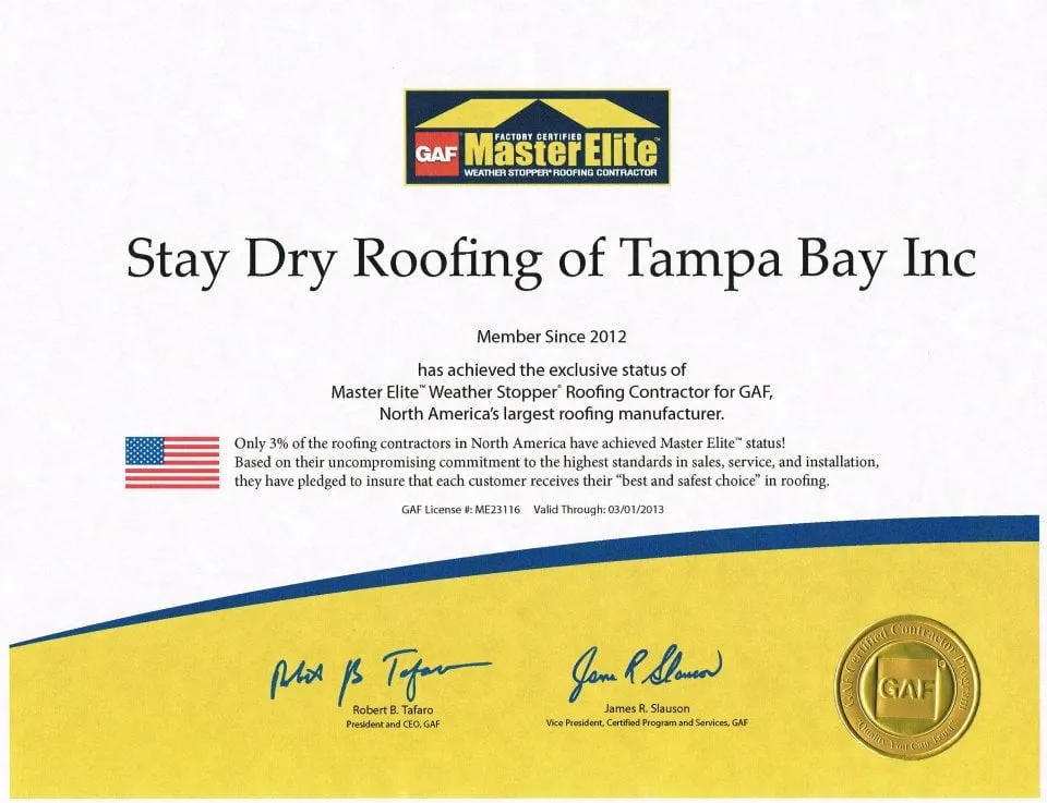 Slide of Stay Dry Roofing