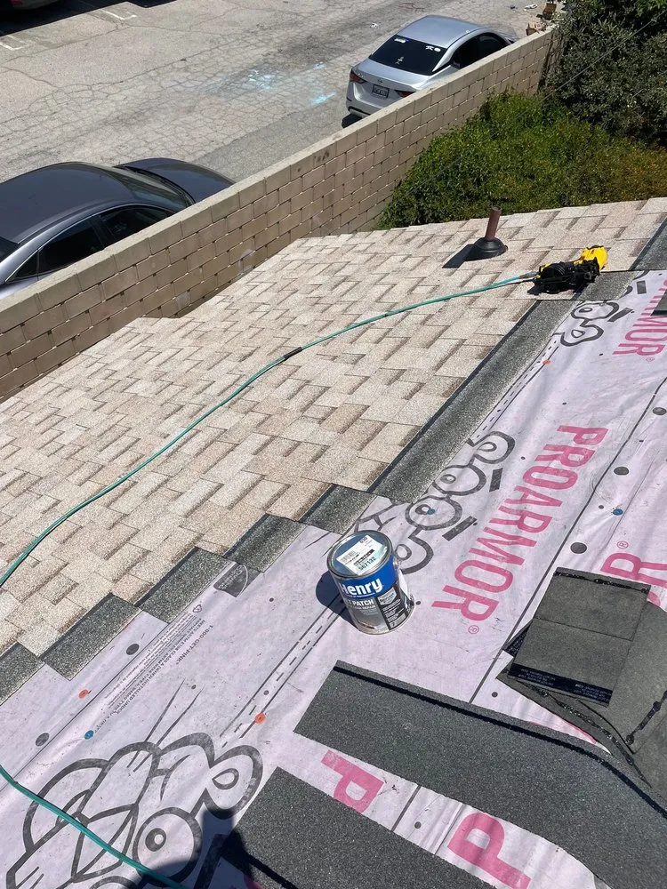 Slide of Steep Flat Roofing