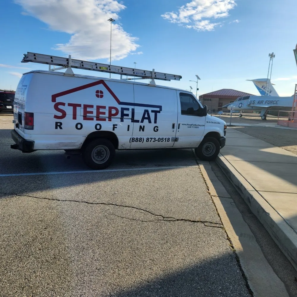 Slide of Steep Flat Roofing