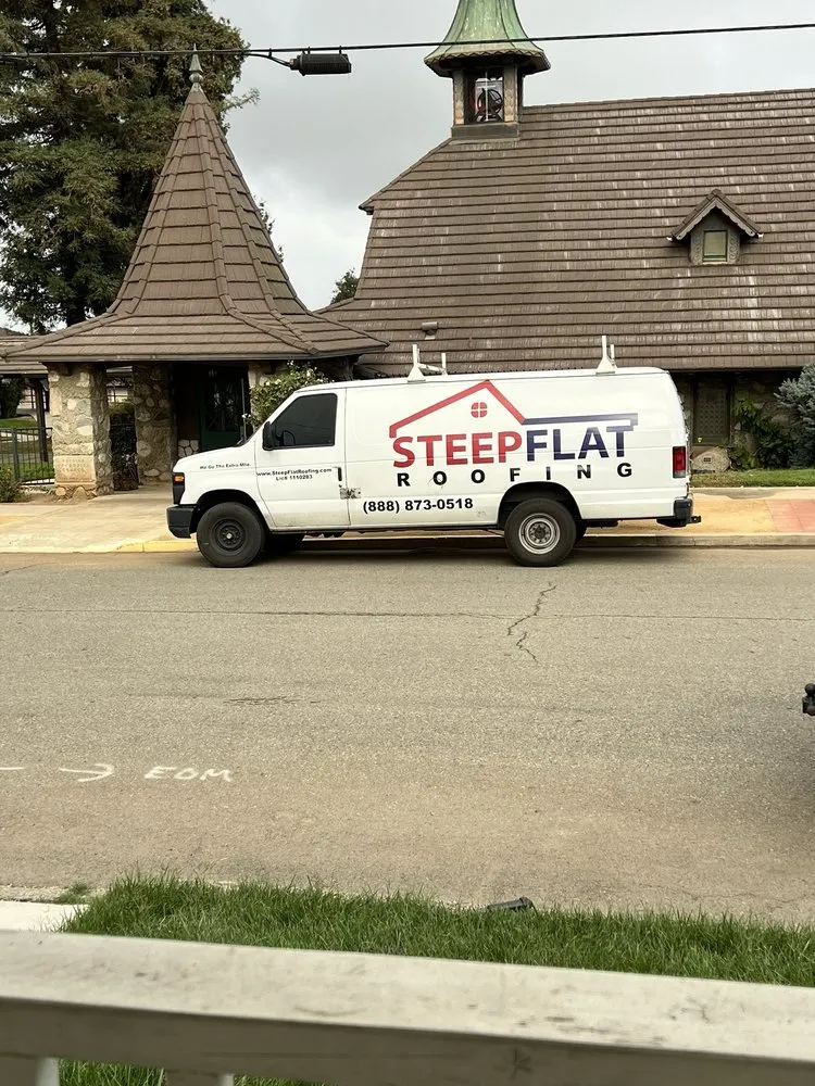 Slide of Steep Flat Roofing