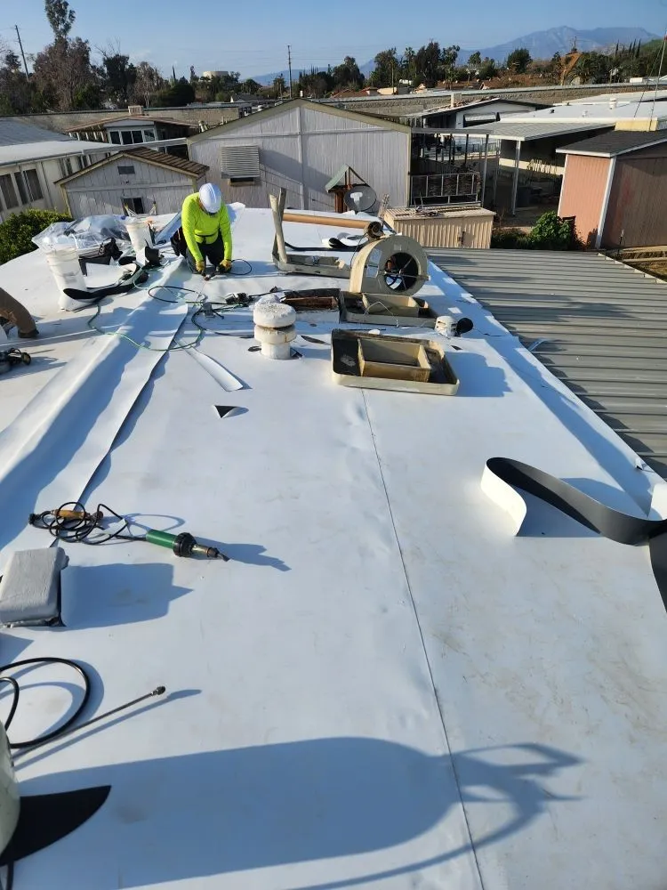 Slide of Steep Flat Roofing