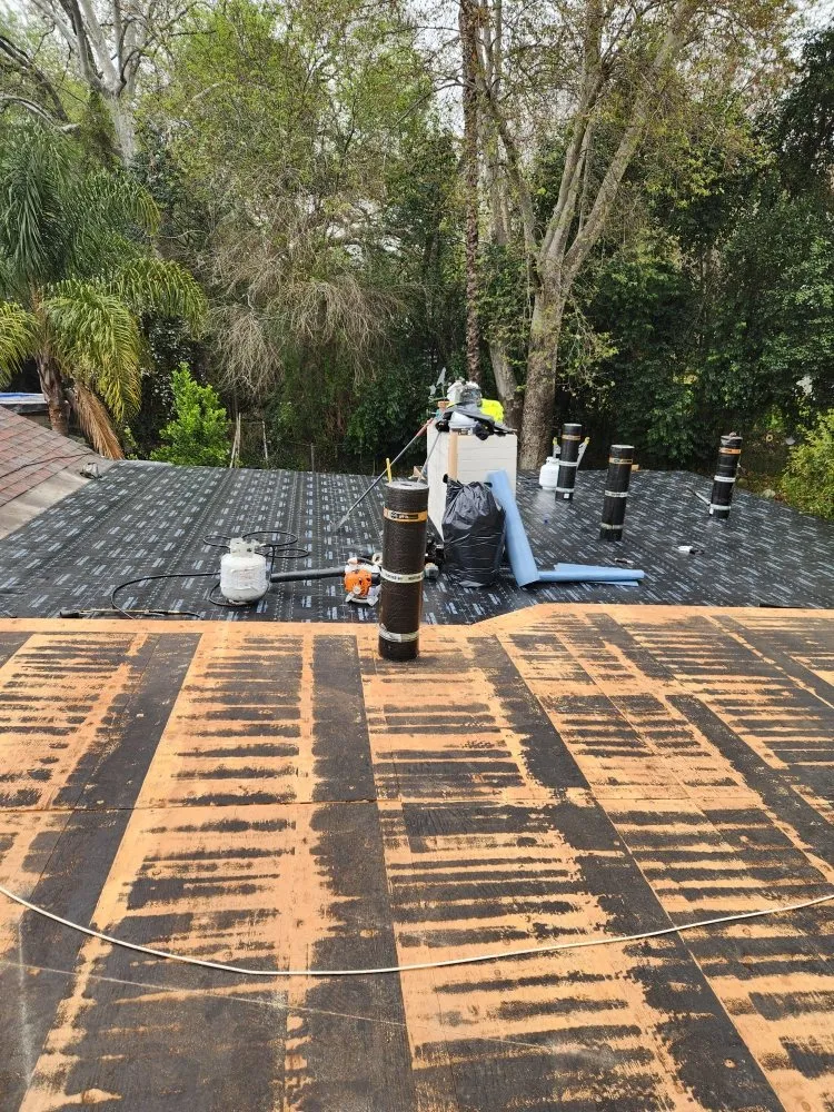 Slide of Steep Flat Roofing