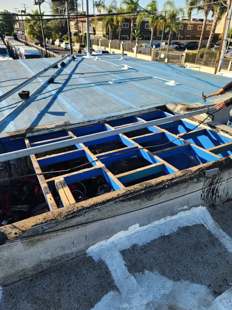 Slide of Steep Flat Roofing