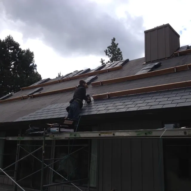 Slide of Stone Roofing and Construction