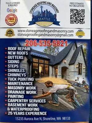 Stoneage roofing and masorny Logo