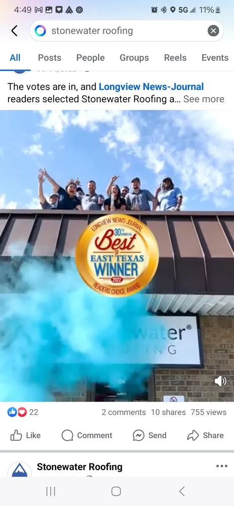 Slide of Stonewater Roofing