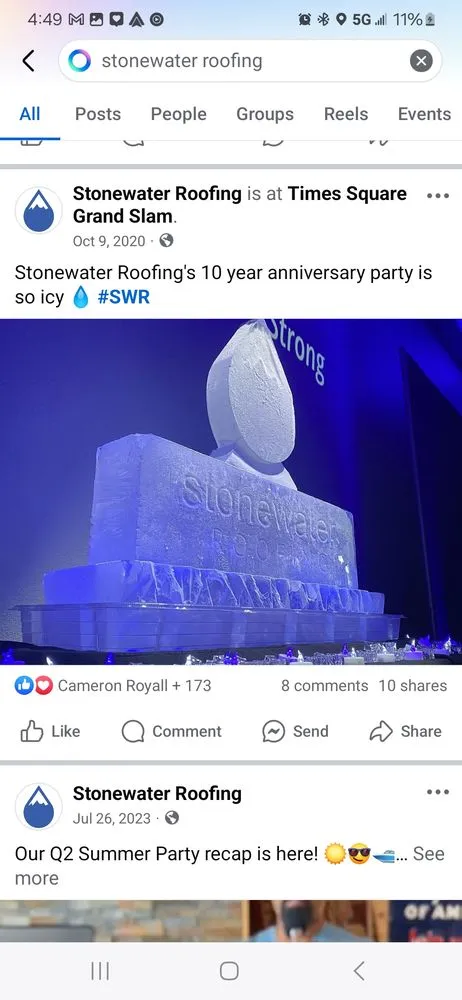 Slide of Stonewater Roofing