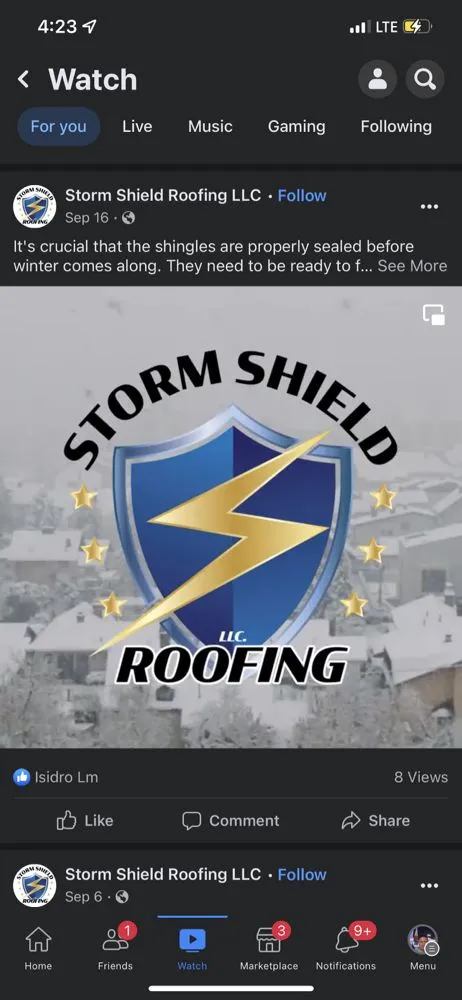 Slide of Storm Shield Roofing