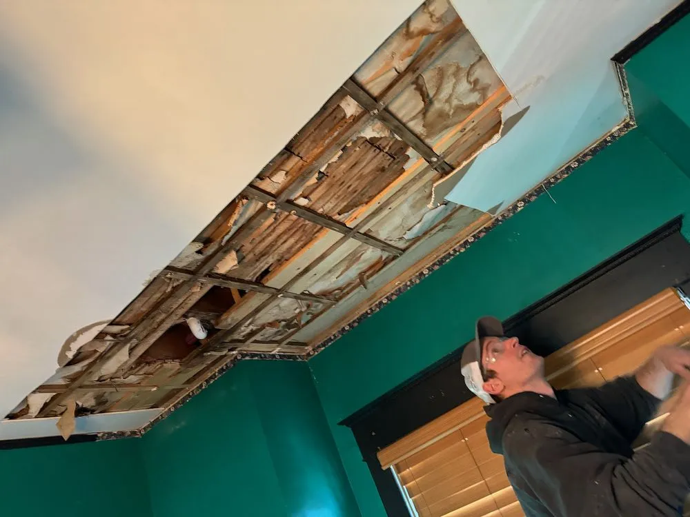 Emergency roof repair in Loganville, WI by Stout Construction