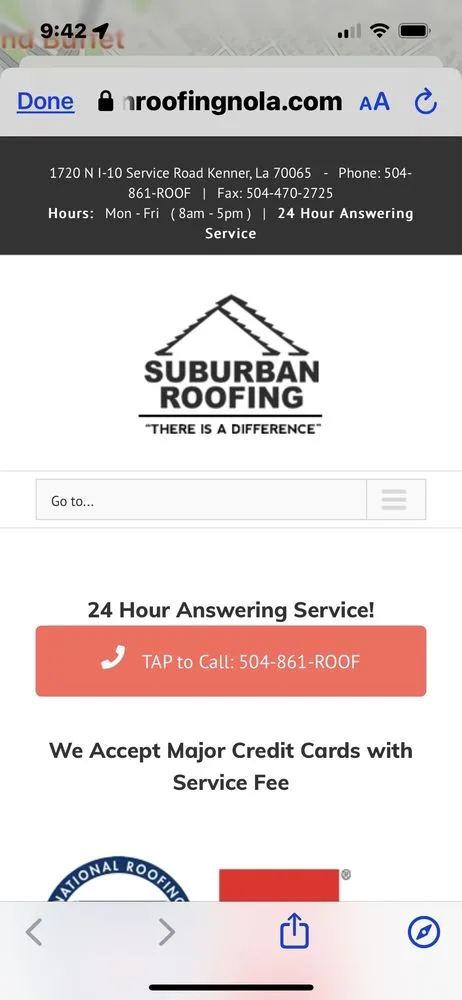 Slide of Suburban Roofing & Siding