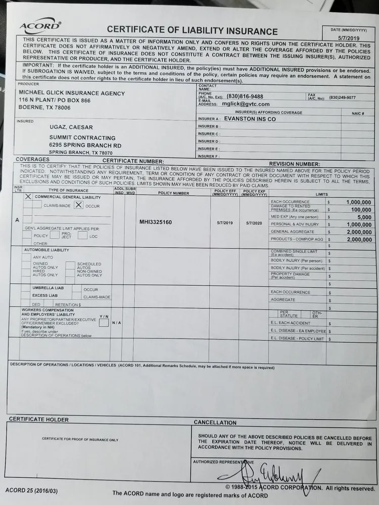 Slide of Summit Contracting