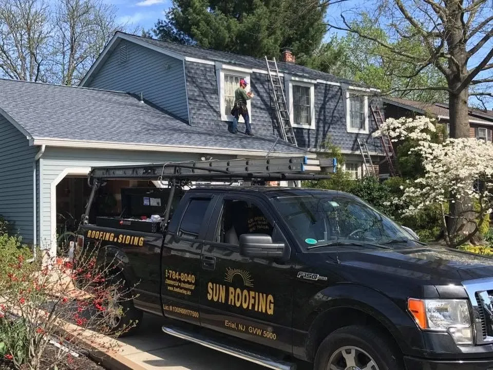 Emergency shingle roofing service same-day service in Erial, NJ by Sun Roofing
