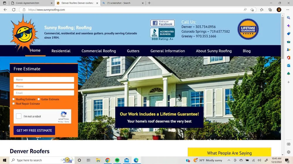 Slide of Sunny Roofing