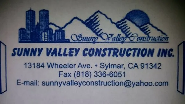 Sunny Valley Construction Improvement & Maintenance Logo