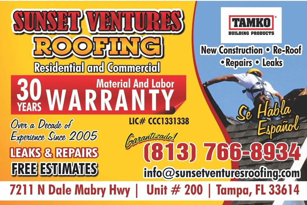 Slide of Sunset Ventures Roofing