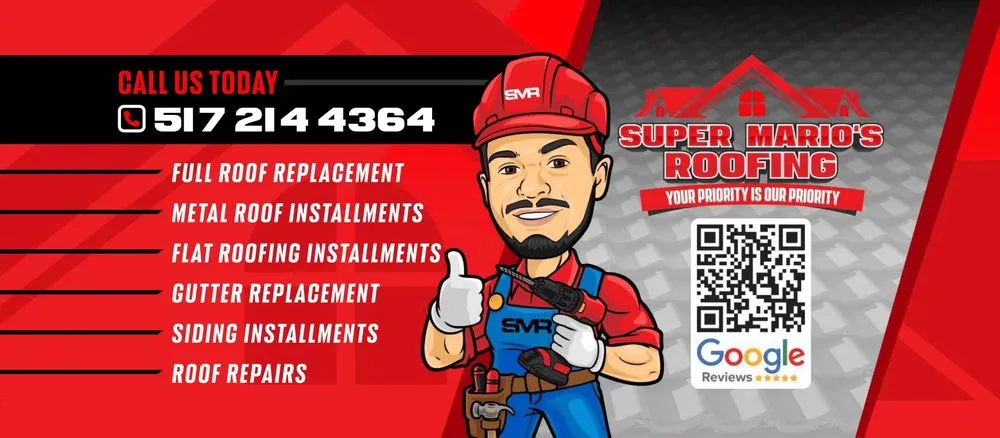 Slide of Super Mario's Roofing