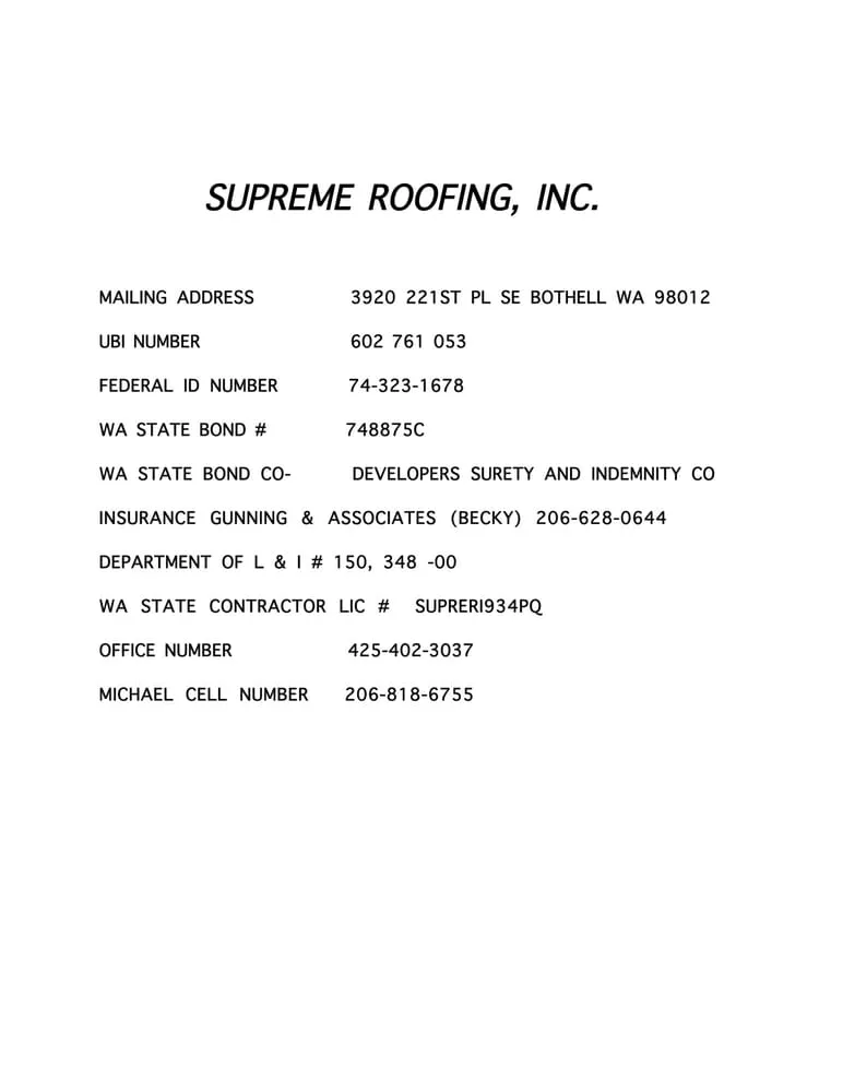 Slide of Supreme Roofing