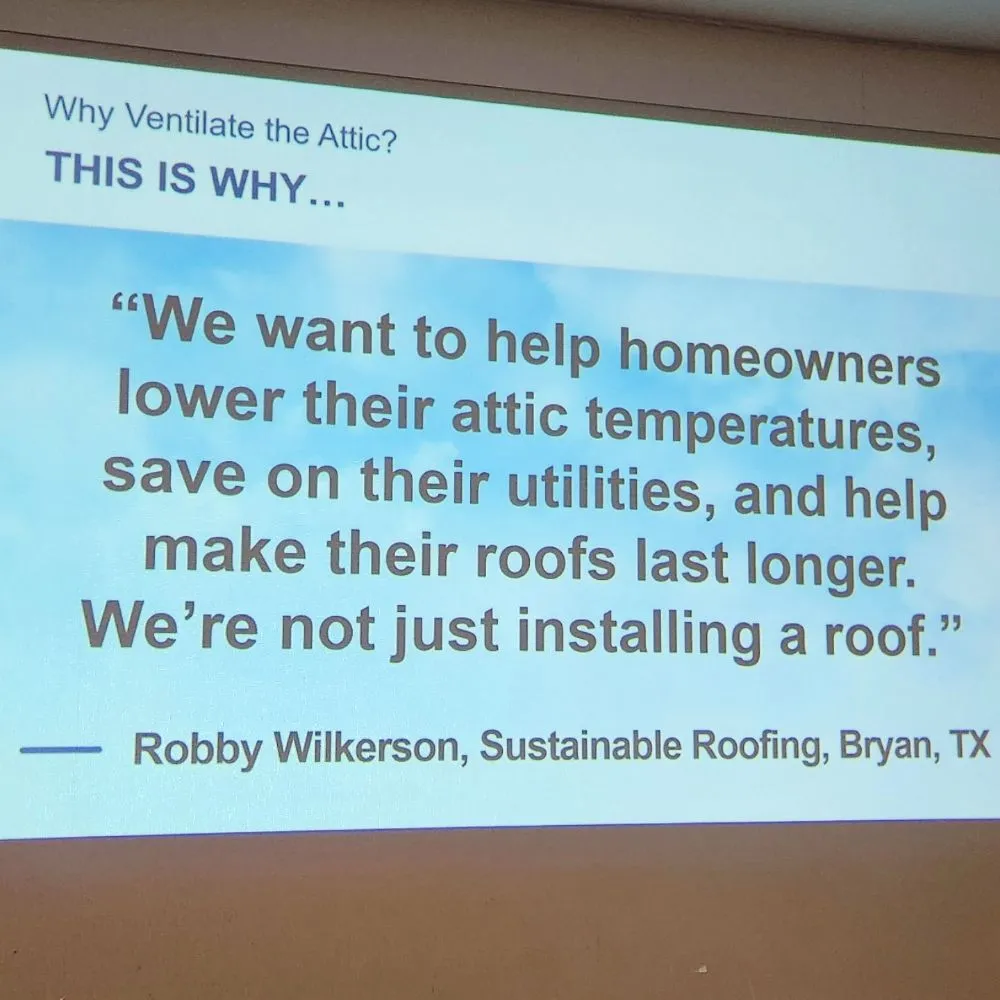 Slide of Sustainable Roofing