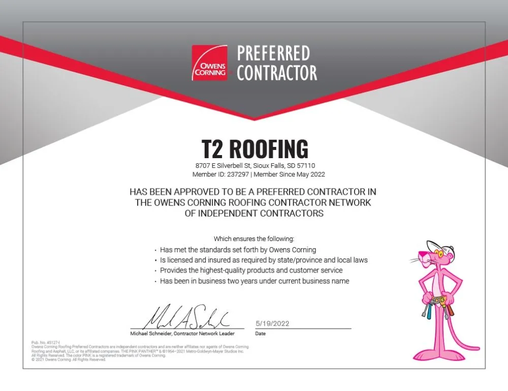 Slide of T2 Roofing