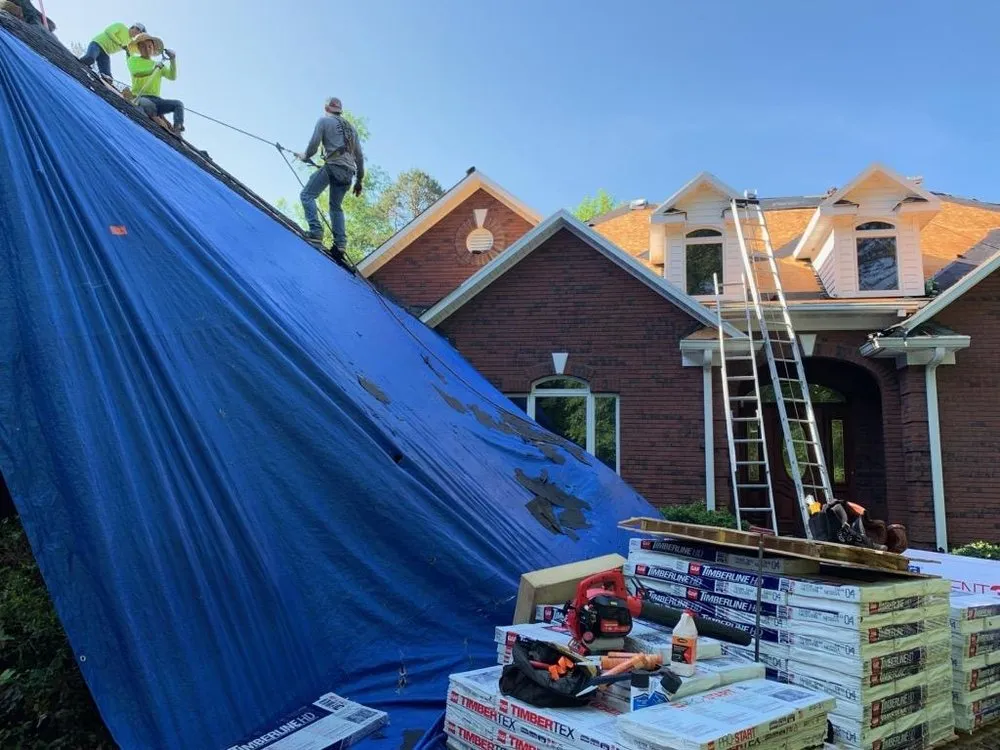 Local residential roofing service same-day service in Moorseviille, NC by Tabor Roofing