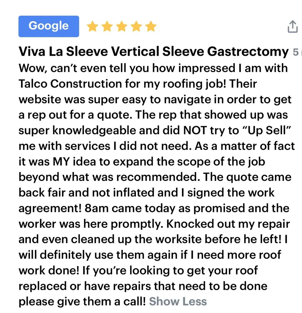 Slide of Talco Construction