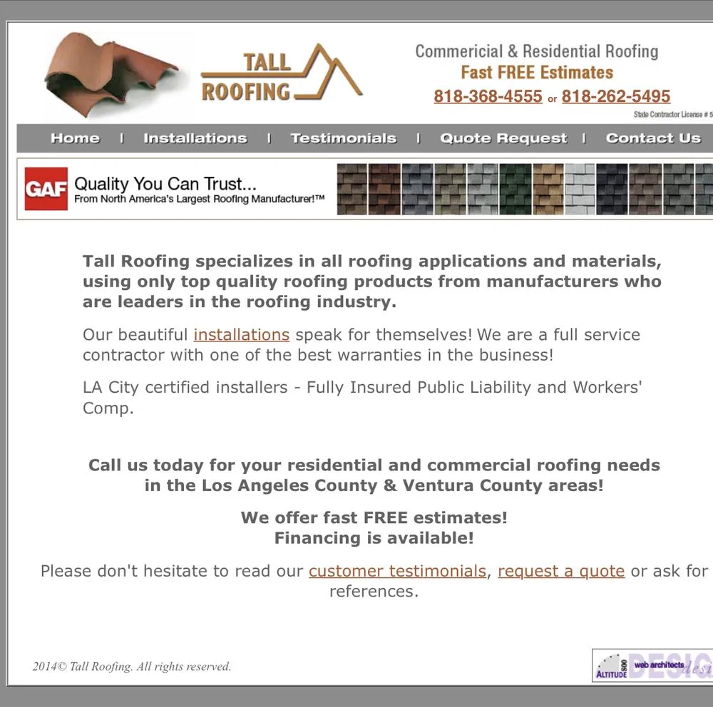 Slide of Tall Roofing