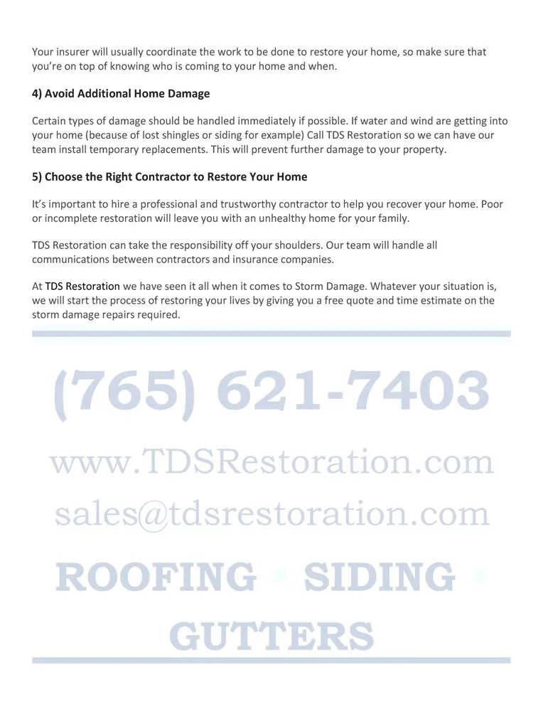 Slide of TDS Restoration