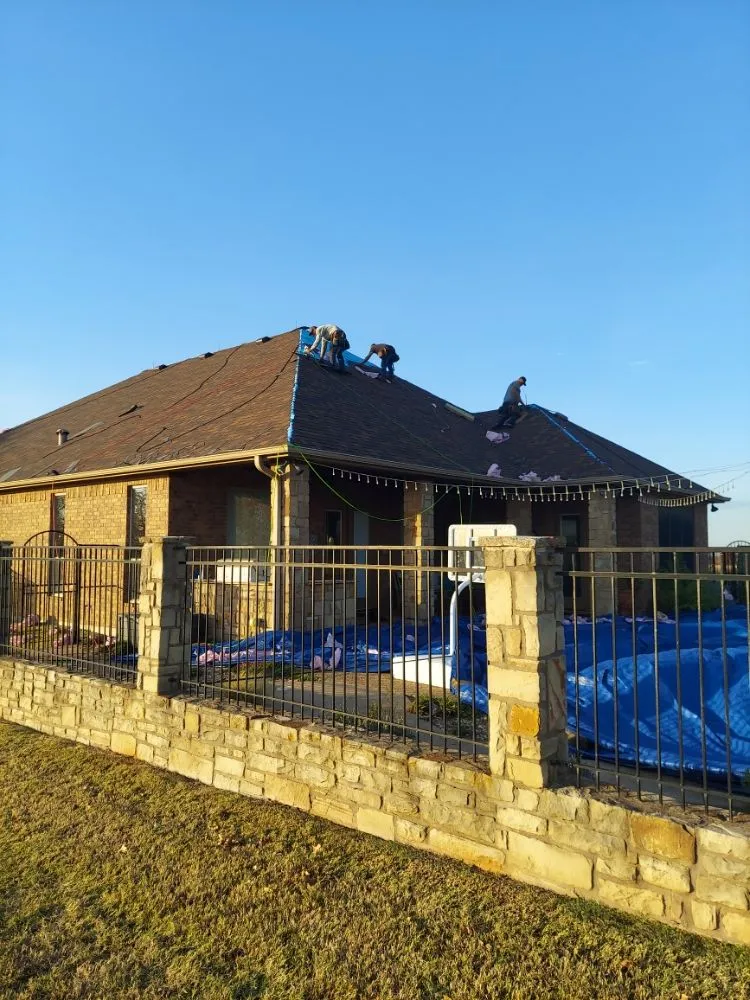 Emergency roof replacement in Gordonville, TX by Team Texas Construction