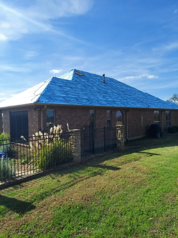 Emergency roof installation in Gordonville, TX by Team Texas Construction