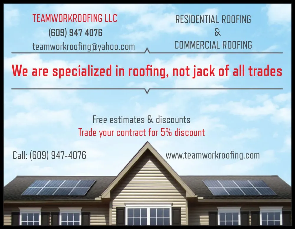 Slide of Team Work Roofing