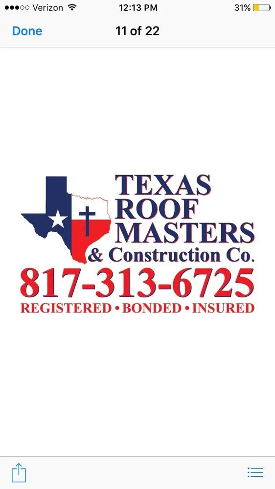 Slide of Texas Roof Masters & Construction Co.