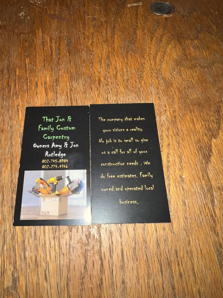 Slide of That Jon & Family Custom Carpentry