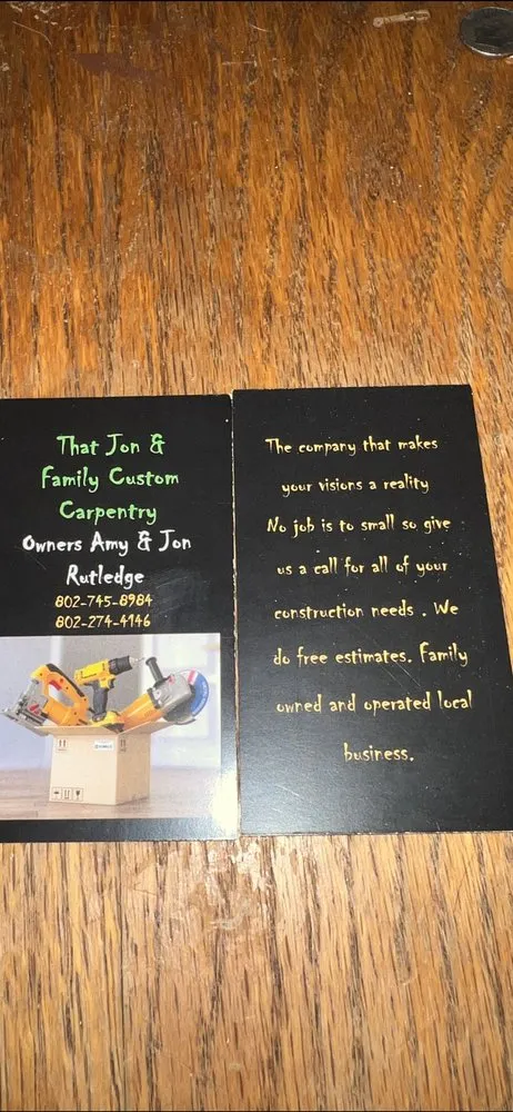 Slide of That Jon & Family Custom Carpentry
