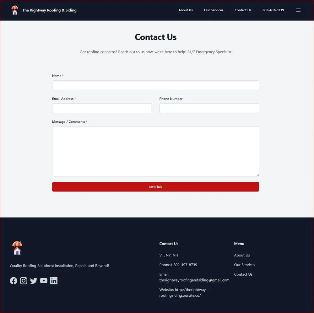 Slide of The Rightway Roofing & Siding