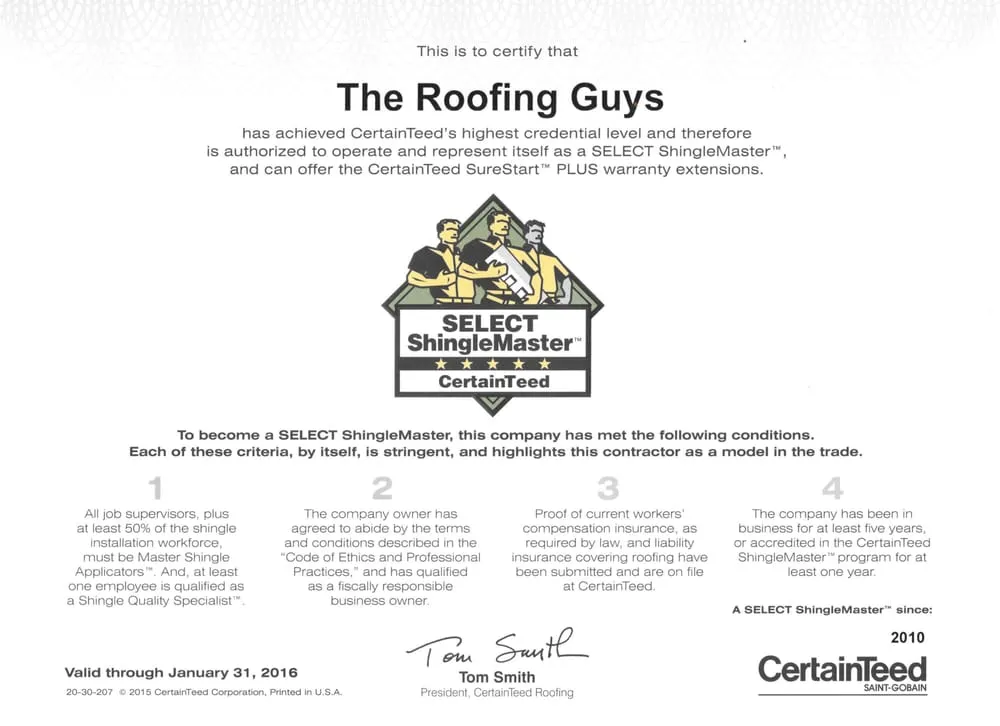 Slide of The Roofing Guys