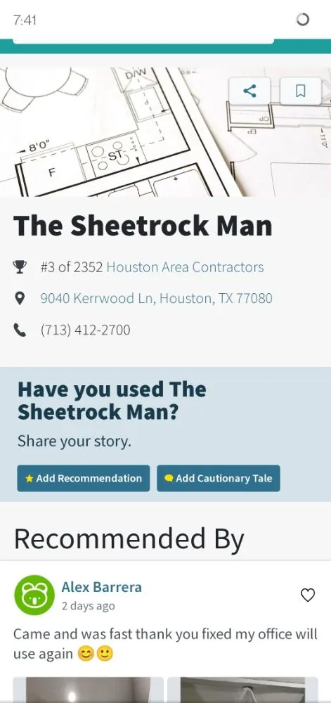 Slide of The Sheetrock Man