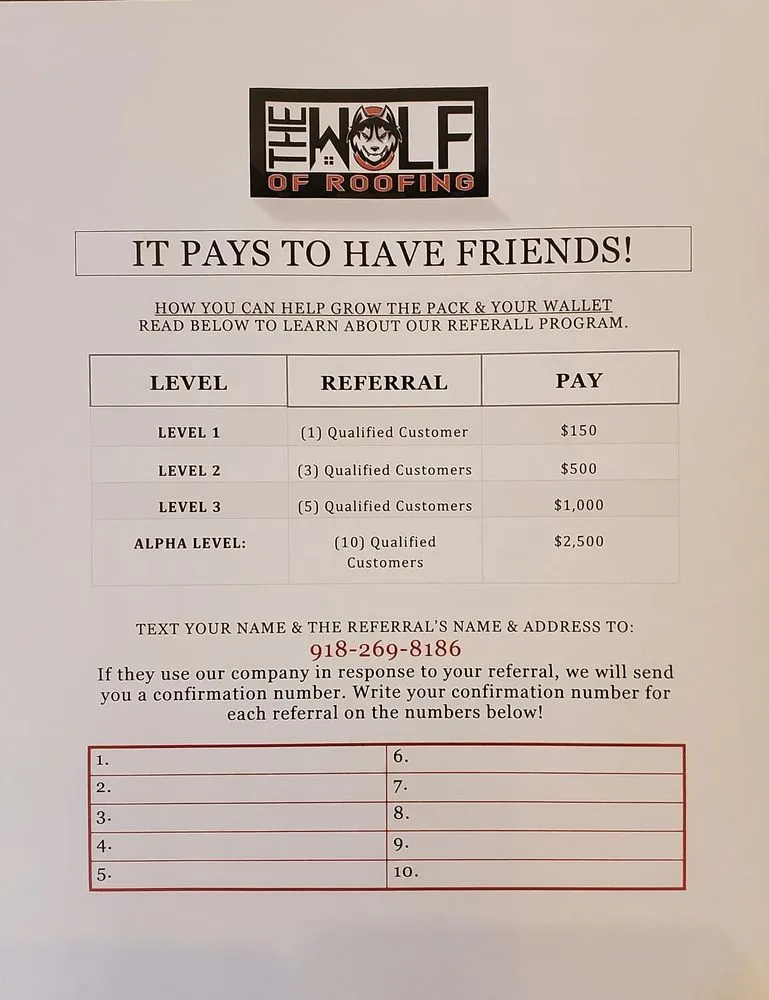 Slide of The Wolf of Roofing