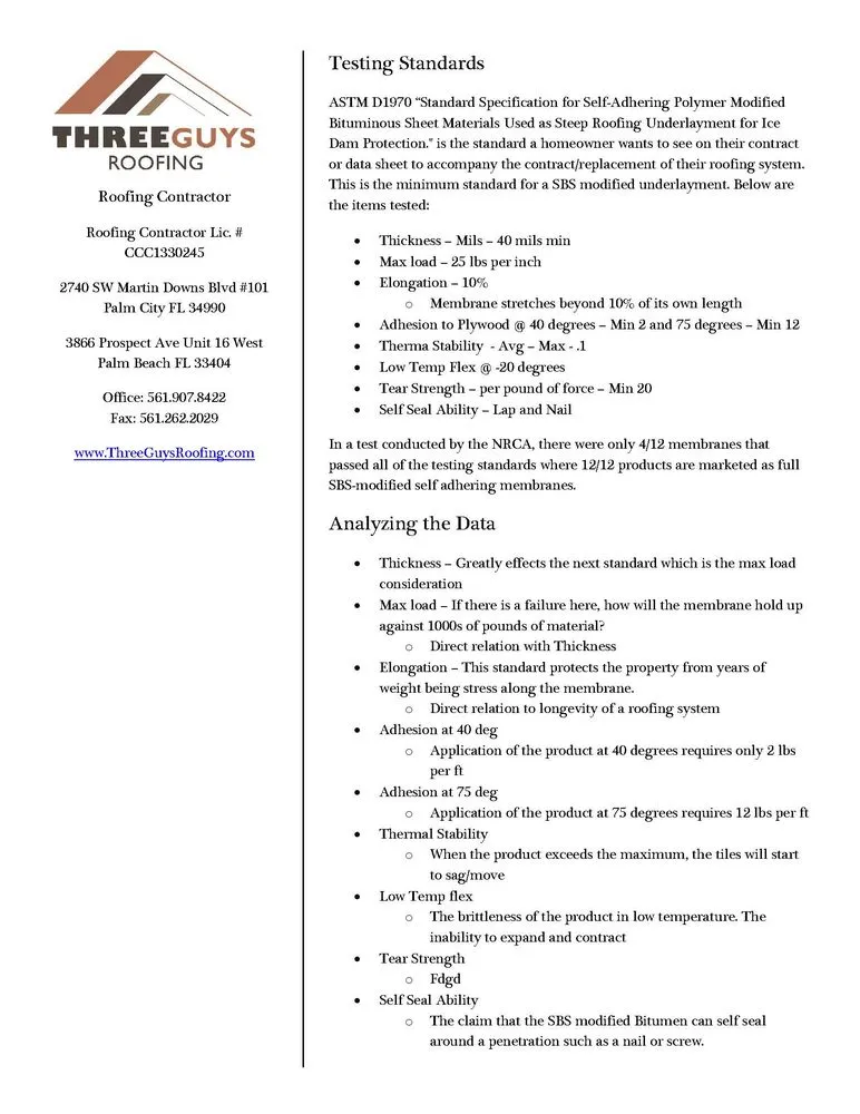 Slide of Three Guys Roofing