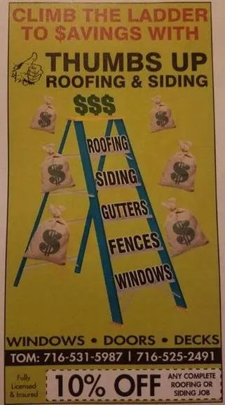 Slide of Thumbs Up Roofing & Siding