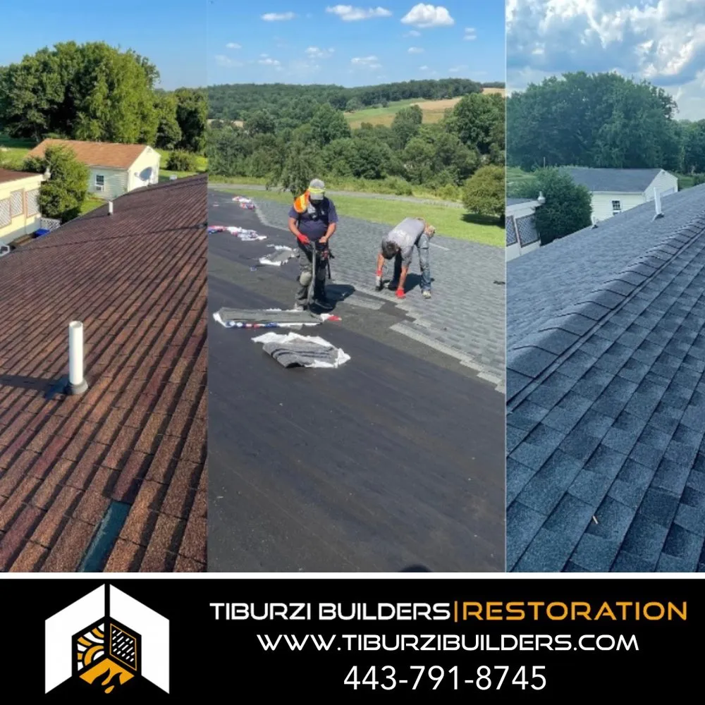 Emergency roof installation in Churchville, MD - Tiburzi Builders