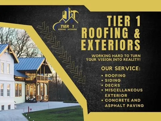 Slide of Tier-1 Roofing and Exteriors