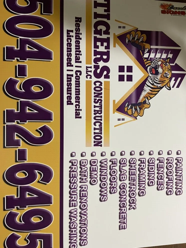 Slide of Tigers Construction