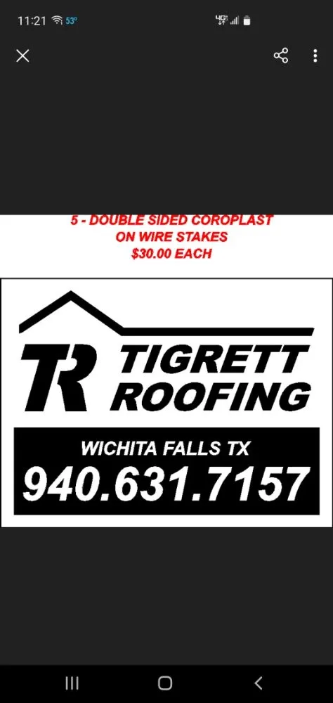 Slide of Tigrett Roofing