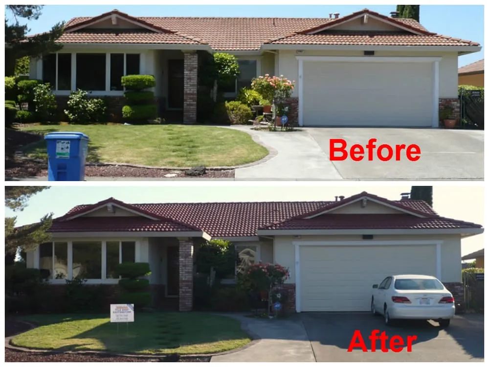 Slide of Tile Roof Restoration