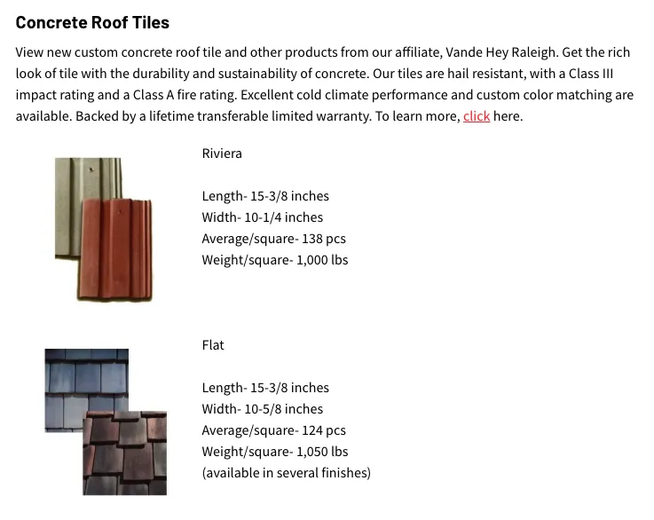Slide of Tile Roofs