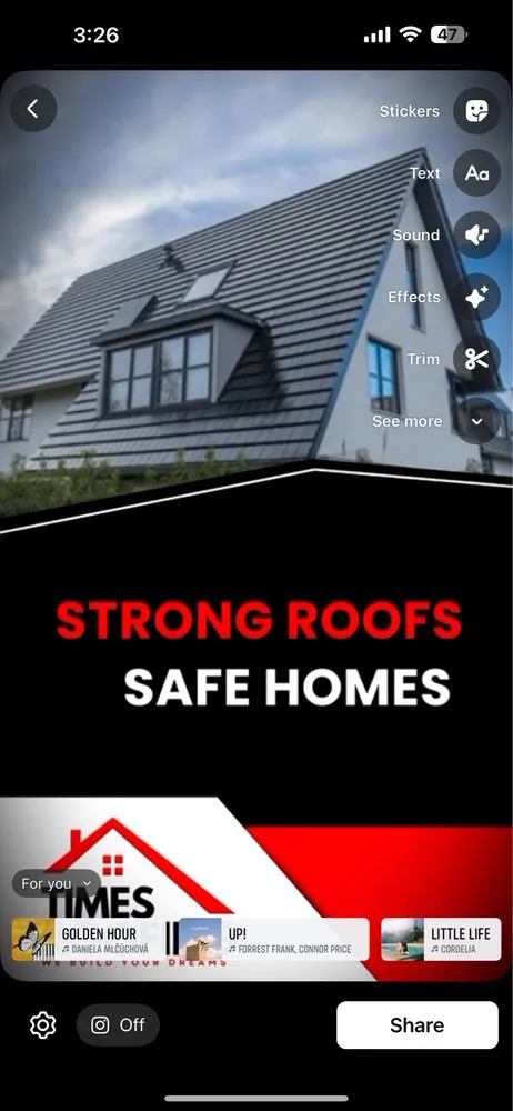 Slide of Times Roofing Company