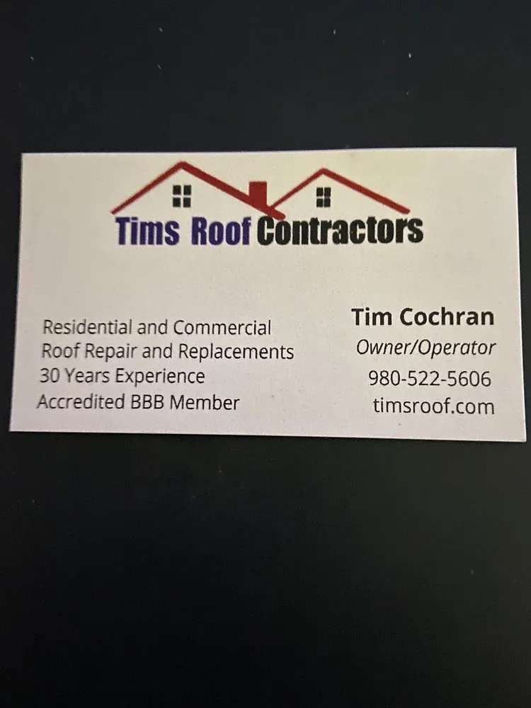 Slide of Tim's Roof Contractors