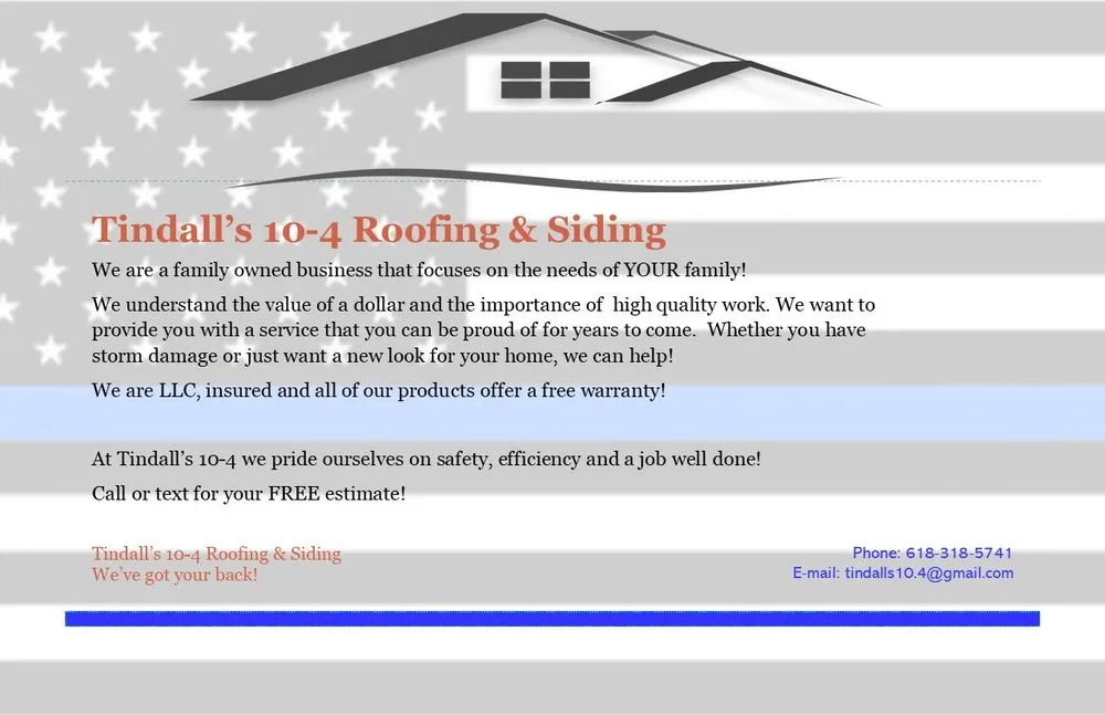 Professional roof inspection experts serving Percy, IL - Tindall's 10-4 Roofing & Siding