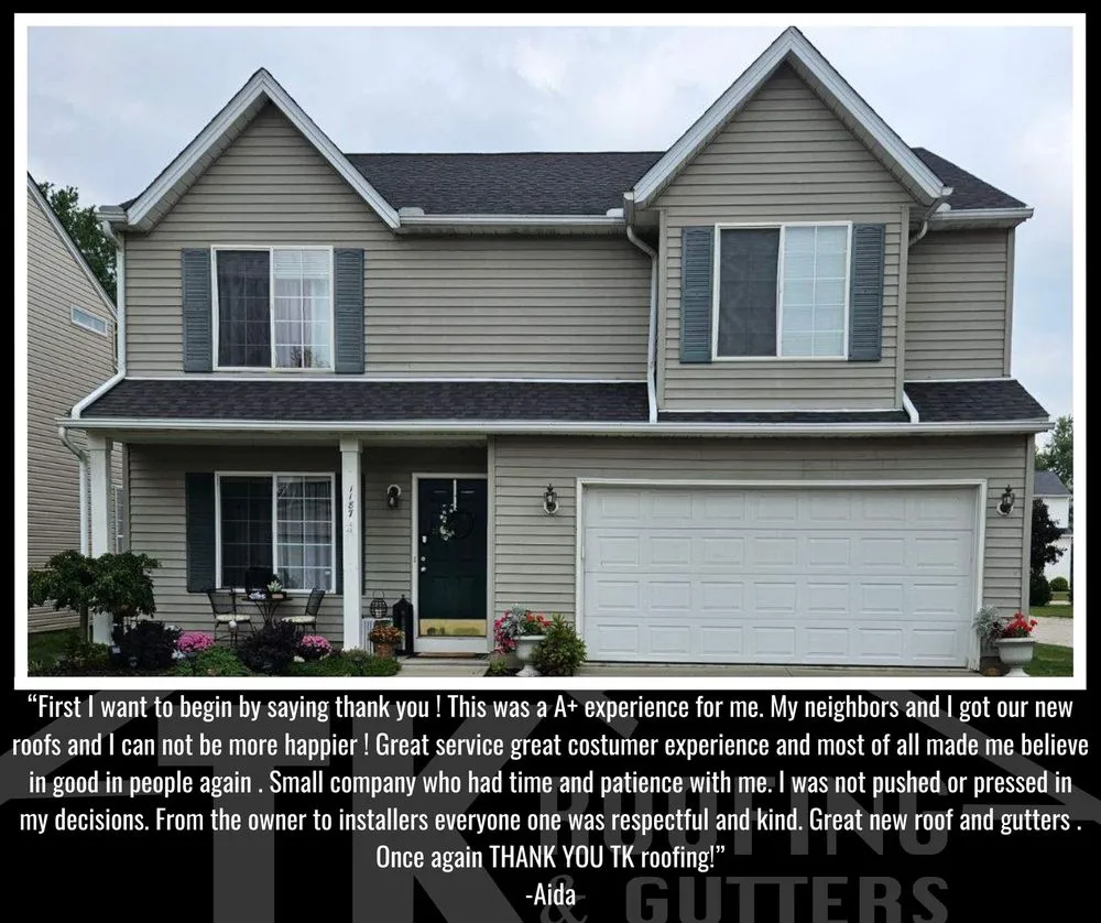 Slide of TK Roofing and Gutters