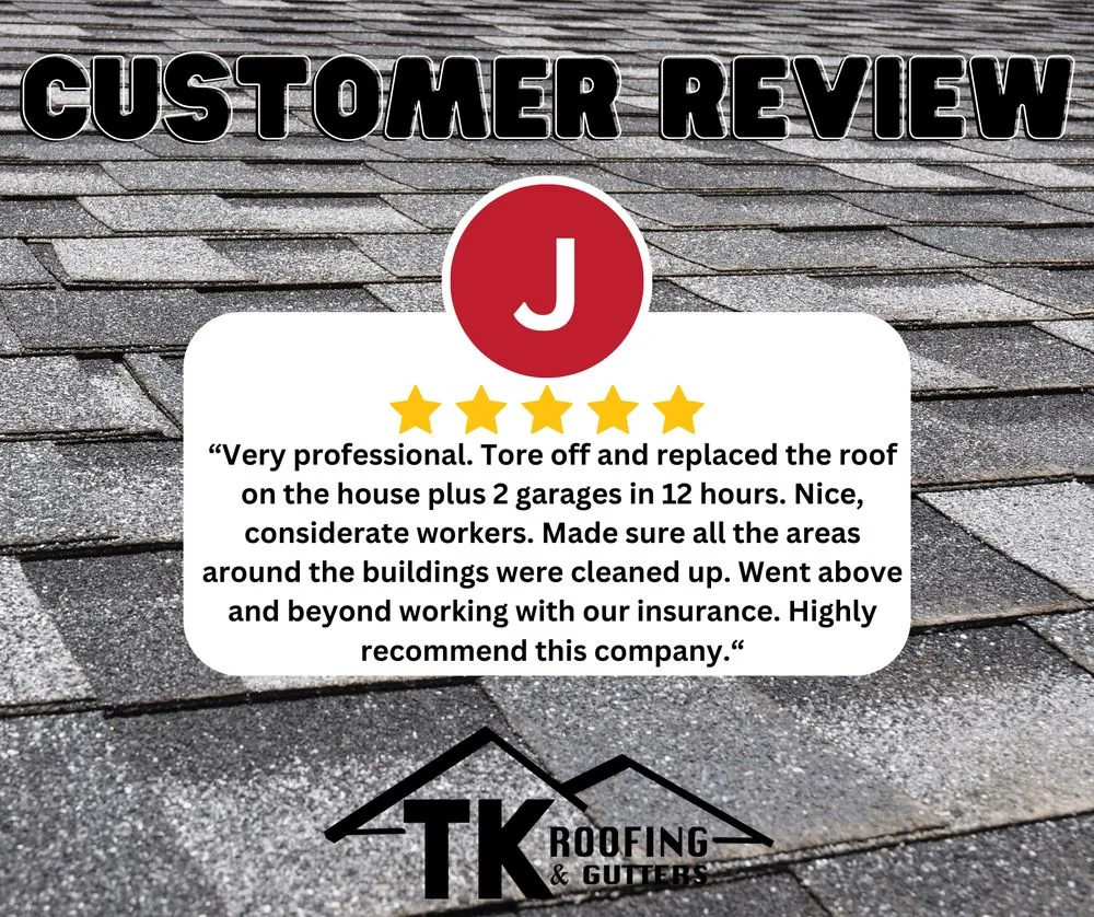 Slide of TK Roofing and Gutters